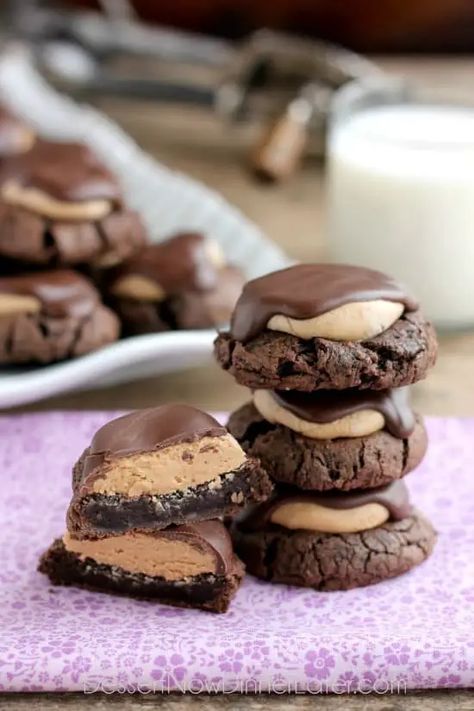 Buckeye Cookies Pie, Buckeye Brownie Cookies, Buckeye Cookies, Chocolate Brownie Cookies, Cookie Base, Butter Balls, Peanut Butter Balls, Easy Cinnamon, Best Cookie Recipes