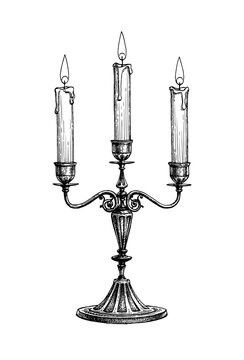 Candelabra Drawing, Candlestick Tattoo, Victorian Tattoo, Lamp Tattoo, Gothic Drawings, Gothic Candles, Stick Drawings, Candle Tattoo, Gothic Tattoo