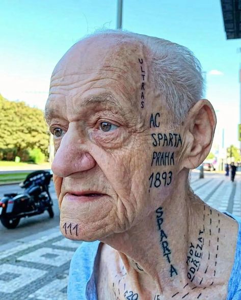 Best Tattoos Ink ✒ | Old men face Tattoo 💪 Follow @tattoohelps ♡♡ Thoughts? Save & Share & Tag 📍 Cr: Dm #tattooflash #blacktattoo #oldschooltattoo… | Instagram Men Face Tattoo, Face Tattoos Men, Tattoo Designs Music, Mens Face Tattoos, Gang Tattoos, Old Man Face, Tattoos Men, Men Face, Easy Mehndi