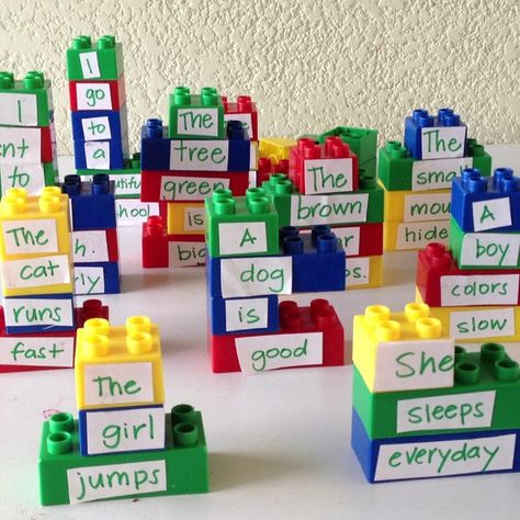 Building Sentences Activities, Sentence Games, Colourful Semantics, Building Sentences, Sentence Building Activities, Activities For Students, English Activities For Kids, Kindergarten Learning Activities, Abc Order