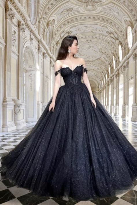 The debate on the acceptability of black wedding dresses has been going on for some time. While some believe wearing a black wedding dress signifies bad luck or poor taste, others think it's just as acceptable as any other color. In recent years, black wedding dresses have been appearing on the wedding scene, stirring up much debate. This article will explore the opinions of both sides and discuss if black wedding dresses are acceptable. Black Masquerade Dress, Black Ball Gown Wedding Dress, Black Tulle Wedding Dress, Black Lace Ball Gown, A Black Wedding, Black Wedding Dress Gothic, Black Lace Wedding Dress, Black Gown Dress, Black Lace Wedding