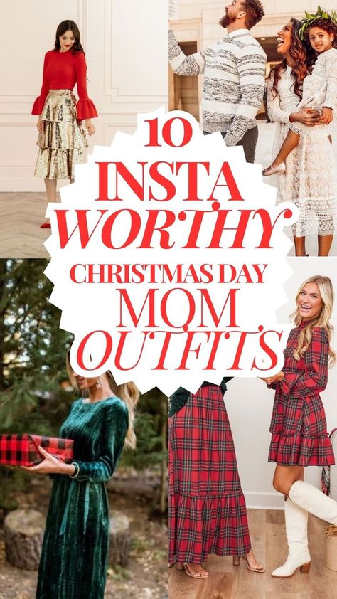 10 Stylish Christmas Day outfit ideas tailored for moms who want to embrace the holiday spirit while staying comfortable and confident. Mom Holiday Outfit, Crochet A Vest, Outfit Ideas For Moms, Trendy Holiday Outfits, Christmas Photos Outfits, Boho Fall Outfits, Trendy Christmas Outfits, Day Outfit Ideas, Christmas Day Outfit