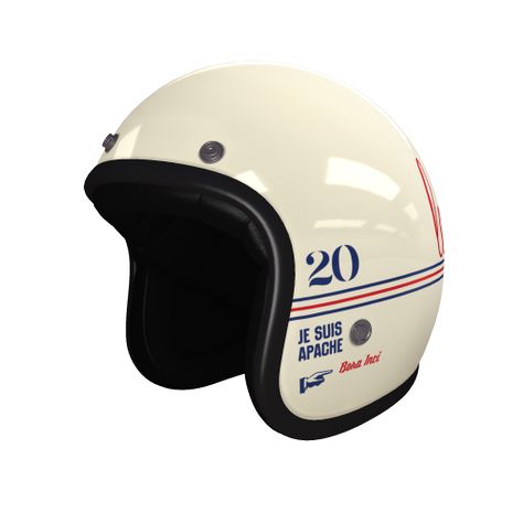 helmade TWO x Les Apaches Statement Check this out! My very personal #helmade design on helmade.com :https://www.helmade.com/en/helmade-one-50-145.html Classic Helmet Motorcycles, Helm Retro, Helm Bogo Retro, Retro Bike Helmet, Helmet Graphics, Classic Helmet, Motorbike Clothing, Honda C70, Retro Helmet