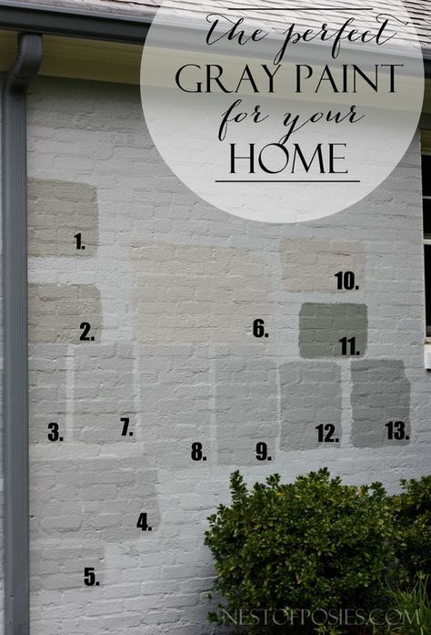 exterior gray paint colors Grey Painted Brick, Spending Budget, Grey Exterior House Colors, Exterior Paint Color Combinations, Best Exterior House Paint, Green House Exterior, Exterior Gray Paint, Stucco Colors, Exterior House Siding