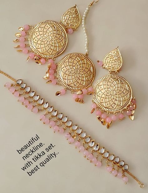 Just rs 550+ship....todcjm.... Punjabi Traditional pippal patti choker tikaGold finish jardhu jadau Punjabi Traditional pippal patti choker tika set with chandbaali earrings ,Gold Finished jadau jardhu Pearl choker Earring Tikka Set, Punjabi Traditional kundan choker tika set Gold Finished Pearl Kundan Earring Tikka Set Punjabi Jwellery Traditional, Tikka Set Punjabi, Tikka Jewelry Punjabi, Punjabi Jewelry Traditional, Punjabi Accessories, Punjabi Earrings, Punjabi Jewellery, Diy Jewelry Videos, Punjabi Traditional Jewellery