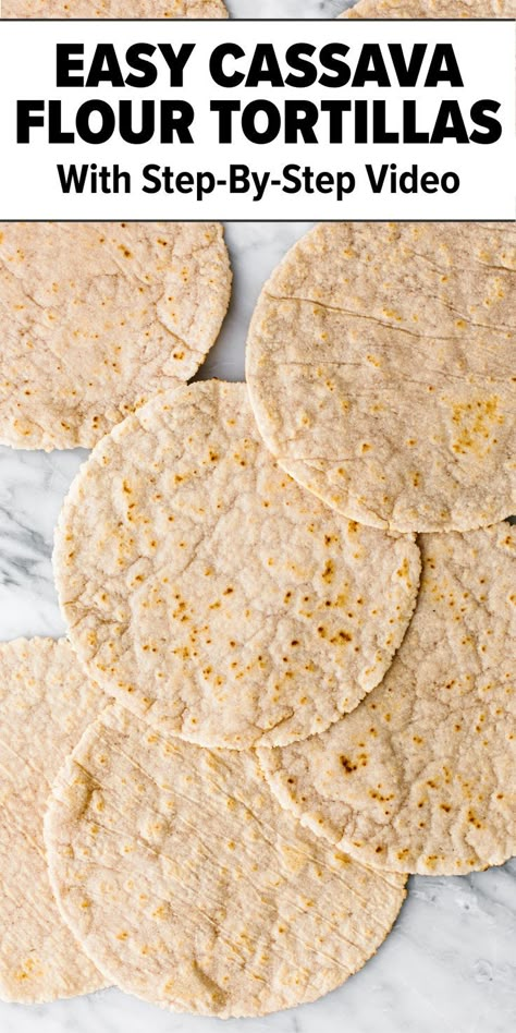 Cassava flour tortillas Cassava Flour Bread, Cassava Recipe, Cassava Flour Tortillas, Paleo Tortillas, Recipes With Flour Tortillas, Gluten Free Tortillas, Paleo Bread, Losing 40 Pounds, Cassava Flour