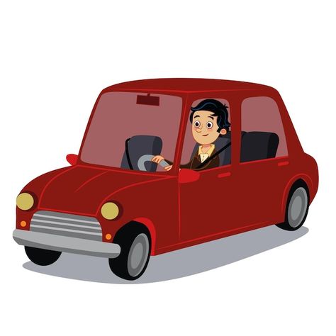 Vector illustration of a driver with a c... | Premium Vector #Freepik #vector #man-driving #car-driver #car-ride #driver Car Driving Illustration, Scared Person, Car Drawing Easy, Car People, Car Animation, Tandem Bicycle, Picture Composition, Car Vector, Cartoon People