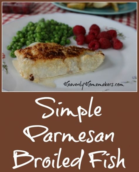 simple-parmesan-broiled-fish Broiled Fish Recipes, Fast Easy Dinner, Family Friendly Recipes, Broiled Fish, Menu Plan, Supper Recipes, Daily Encouragement, Looks Yummy, Fish Dishes