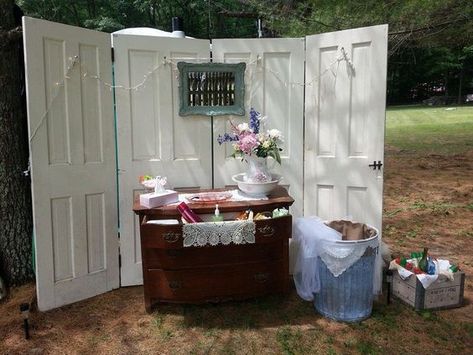 Wedding Porta Potty, Porta Potty Wedding, Porta Potty Ideas, Outdoor Restroom, Wedding Restroom, Porta Potty, Portable Potty, Wedding Bathroom, Wedding Rental