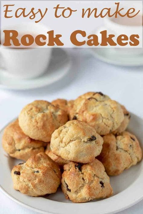 Rock cakes are a delicious and easy treat. This simple traditional recipe shows you how to make 12 of the classic family favourites. These are healthier rock cakes make with reduced sugar and are perfect with a cup of tea! #neilshealthymeals #recipe #rockcakes #baking Rock Buns, Low Fat Cake, Rock Cakes, Easy Cakes, Banana Bread Recipe Healthy, Rock Cake, Biscuit Recipes, Easy Treat, Healthy Cake Recipes