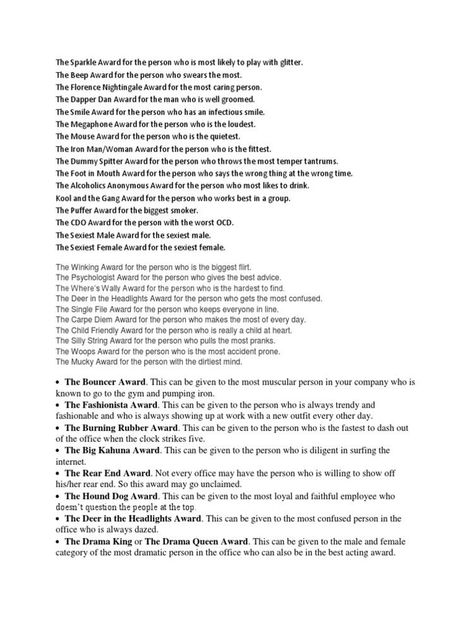 Nursing Superlatives Awards, Teacher Superlatives Funny, Nurse Awards Funny, Funny Office Awards Employee Recognition, Office Superlatives Funny, Dundies Award Ideas For Friends, Work Superlatives Awards, Funny Superlatives Awards, Funny Work Awards