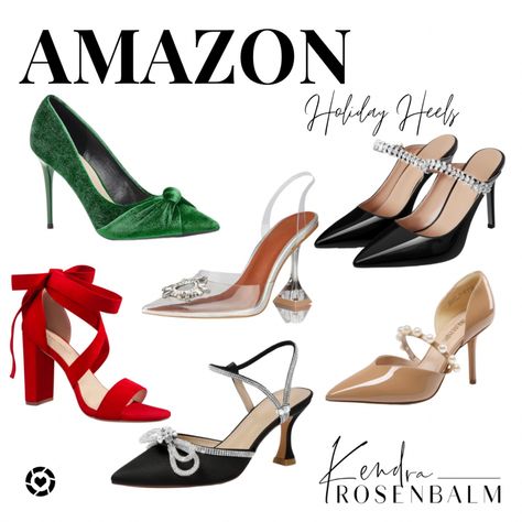 Amazon heels // holidays heels // holiday party // holiday dress // Amazon finds // Amazon under $50 gifts // shoe crush // heels // party heels // Amazon // Christmas outfit ideas Follow my shop @Kendra_Rosenbalm on the @shop.LTK app to shop this post and get my exclusive app-only content! #liketkit #LTKHoliday #LTKCyberWeek #LTKshoecrush @shop.ltk https://liketk.it/4pb6g Amazon Heels, Holiday Heels, Christmas Outfit Ideas, Amazon Christmas, Dress Amazon, Find Amazon, Party Heels, Holiday Dress, 50th Gifts