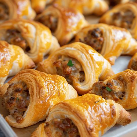 My Italain friend made this for a dinner party and I was NOT leaving her house without the recipe! I've made it twice since then and I swear I could eat it every single day. So good with hot sauce Sausage And Cream Cheese Crescent Rolls, Sausage Cream Cheese Crescent Rolls, Sausage Cream Cheese Crescents, Sausage Cream Cheese, Saturday Ideas, Food Suggestions, Cream Cheese Crescent Rolls, Cheese Crescent Rolls, Crescent Recipes