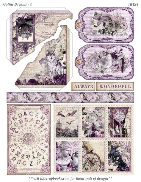 Frames For Journal, Witchy Scrapbook Printables, Witchy Journal Printables, Design Scrapbook Ideas, Journal Designs Printable, Designs For Scrapbook, Mixed Media Art Ideas, Vampire Journal, Design For Scrapbook