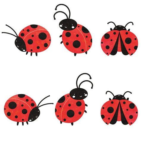 PRICES MAY VARY. Set of 6 ladybug sticker decals Mess-free, repositionable & removable - Just peel and stick No white edges – looks painted on the wall Sticks to walls, furniture, mirrors, windows, and more Made in the USA by My Wonderful Walls Ladybug Svg, Bee On Flower, Love Bug, Silhouette Png, Svg Silhouette, Monogram Frame, Love Bugs, Silhouette Svg, Eps Vector