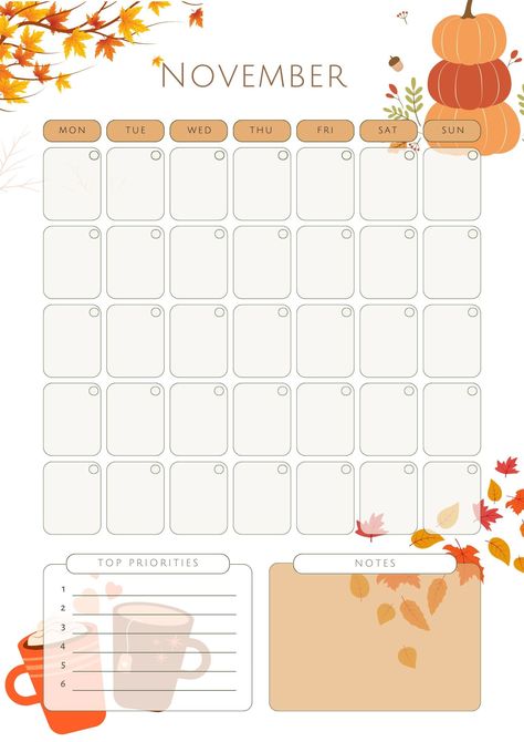 November planner, Printable template !! | Monthly Printable Planner by  Helen Burgess Monthly Planner November 2024, To Do List Monthly Planner, November Planner 2024, May Planner, Printable Meal Planner Monthly, November Planner, Weekly Planner Printable Templates, December Printable, October Planner