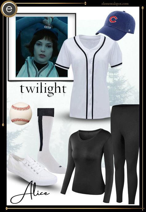 Modern Day Vampire, Alice Cullen Outfits, Vampire Halloween Party, Twilight Alice, Baseball Costumes, Twilight Party, Alice Twilight, Twilight Outfits, Vampire Halloween Costume