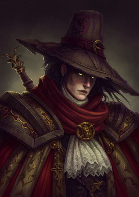 ArtStation - Witch Hunter, Daria Ovchinnikova Witch Hunter, Blood Hunter, Male Witch, Fantasy Witch, Epic Characters, Fantasy Portraits, Human Male, Dungeons And Dragons Characters, Fantasy Male