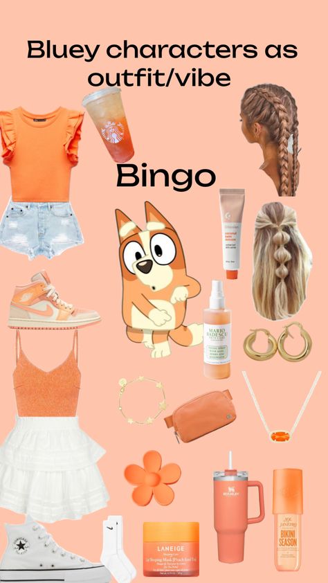 #blueyandbingo #bingo #bluey #preppy #fyp Bingo Outfit, Bluey And Bingo Costume, Fun Halloween Outfits, Bingo Bluey, Cute Sporty Hairstyles, Classy Halloween Costumes, Matching Halloween Costumes, Preppy Fall Outfits, Trio Halloween Costumes