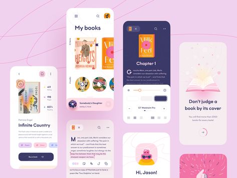 Book Store App 📙📖 Diary App, App Development Design, Font App, Library App, App Layout, Little Library, Reading Apps, Ui Design Inspiration, Library Design