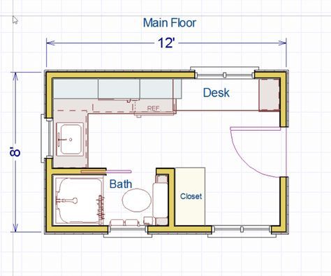 10x16 Shed Plans Tiny House, 8x12 Tiny House Floor Plans, 10 By 16 Tiny House, 8 X 12 Tiny House, Micro Cabin Plans, 8x12 Tiny House, Tiny House Plans Free, Micro House Plans, Tiny House Nation