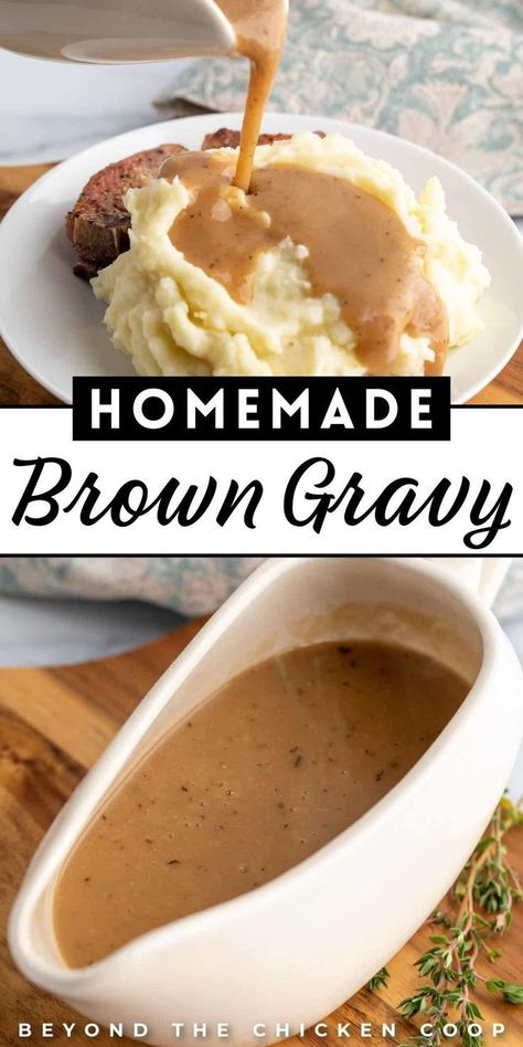 Create a tasty side sauce for your Thanksgiving feast with this homemade gravy recipe. Perfect for the holidays, this rich and savory gravy is perfect for drizzling flavor over your favorite dishes. With just a few simple steps, you'll have a Thanksgiving table staple that your guests will love. Make this today! Gravy Recipe Easy Thanksgiving, Brown Gravy Recipe Thanksgiving, Gf Gravy Recipe, Thanksgiving Brown Gravy Recipe, Best Gravy For Thanksgiving, Gravy Recipe For Thanksgiving, Bourbon Gravy Recipe, Diy Brown Gravy Packet, Gravy Thanksgiving Recipes