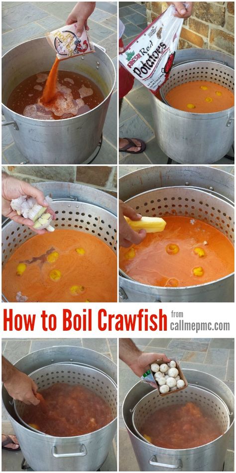 How To Boil Seafood, How To Cook Crawfish Boil, Crawfish Recipes Boiled, Craw Fish Boil, How To Boil Crawfish, Crawfish Recipe, Crawfish Dip, Crawfish Boil Recipe, Craw Fish