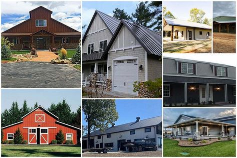 Top 15 Prefab Barndominium Kits and Homes Prefab Barndominium Kits, Barndominium Kits For Sale, Prefab Barndominium, Metal House Kits, Steel Home Kits, Barndominium Homes, Barndominium Pictures, Barndominium Kits, Barndo Ideas