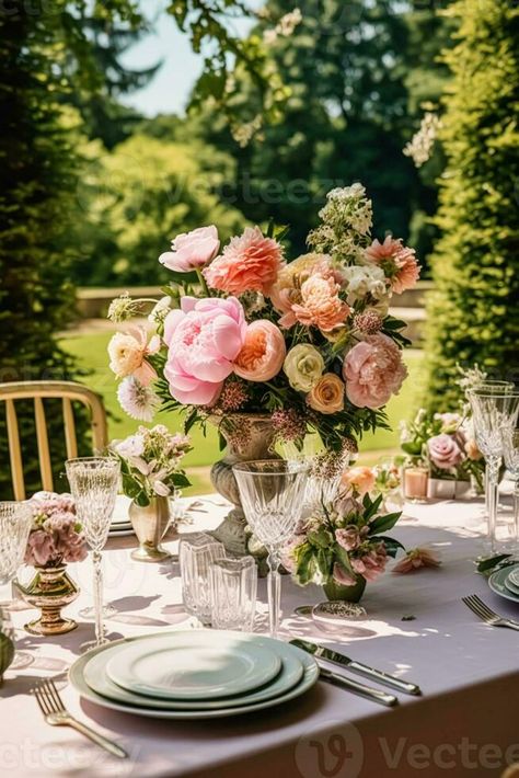 Holiday tablescape, formal dinner table setting, peony flowers table scape with peonies decoration for wedding party and event celebration, generative ai Peonies Wedding Decoration Table, Peonie Table Centerpiece, Peony Wedding Table Arrangements, Peony Wedding Flowers Table, Peony Flower Table Decoration, Formal Dinner Table Setting, Peony And Iris Garden, Peonies Wedding Decoration, Wedding Decoration Table