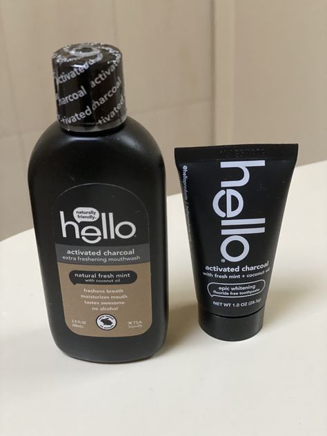 I'm keeping my smile merry and bright this holiday season with activated charcoal toothpaste and mouthwash from hello®. join hello friends community and brush happy and swish happy all year long. #brushhappy #ad Hello Mouthwash, Hello Toothpaste, Hygiene Essentials, Charcoal Toothpaste, Brand Vision, Oral Care Routine, Smell Goods, Cinnamon Spice, Teeth Care