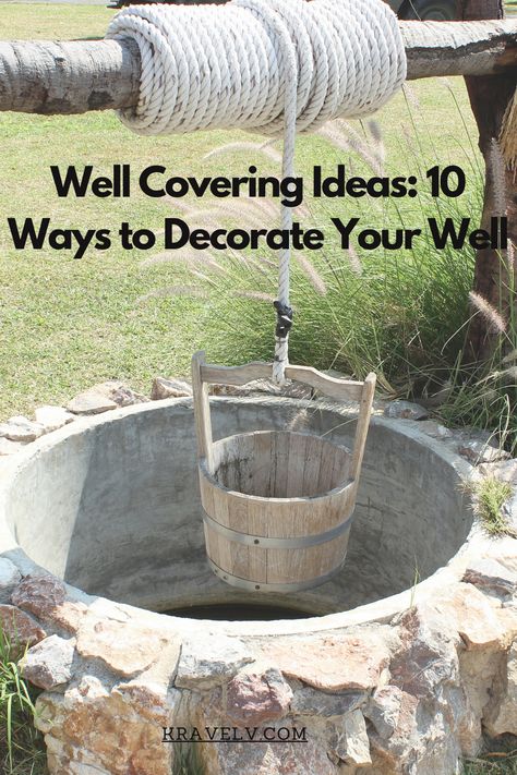 Need some well covering ideas to spruce up your garden? If you need to secure and improve the look of a wellhead on your property, whether it’s a historic water well or a more recent installation, you’ve come to the correct spot. How To Hide Water Softener Outside, Decorative Well Pump Covers, How To Hide A Well In Your Yard, Well Decoration Ideas, Well Head Cover Ideas, Well Pump Cover Ideas, Well Cover Ideas Outdoor, Wishing Well Ideas, Water Well House