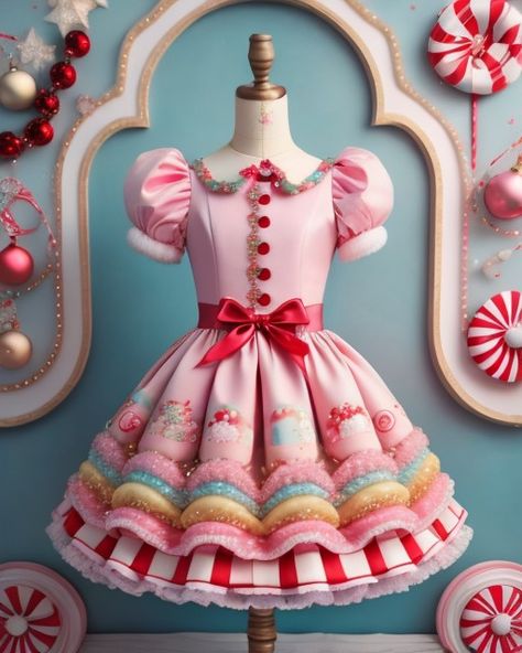 Candy Inspired Outfits, Candy Outfit, Summer Frocks, Digital Doodles, Candy Clothes, Making Fabric Flowers, Holiday 2024, Candy Theme, Adventure Time Art