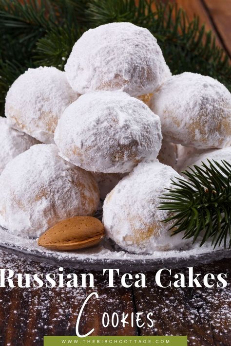 Russian Tea Cakes Recipe aka Mexican Wedding Cookies Recipe For Russian Tea, Cookies With Almonds, Russian Tea Cakes Recipe, Russian Teacakes, Snowball Christmas Cookies, Russian Tea Cakes, Russian Tea Cake, Mexican Wedding Cookies, Special Occasion Food