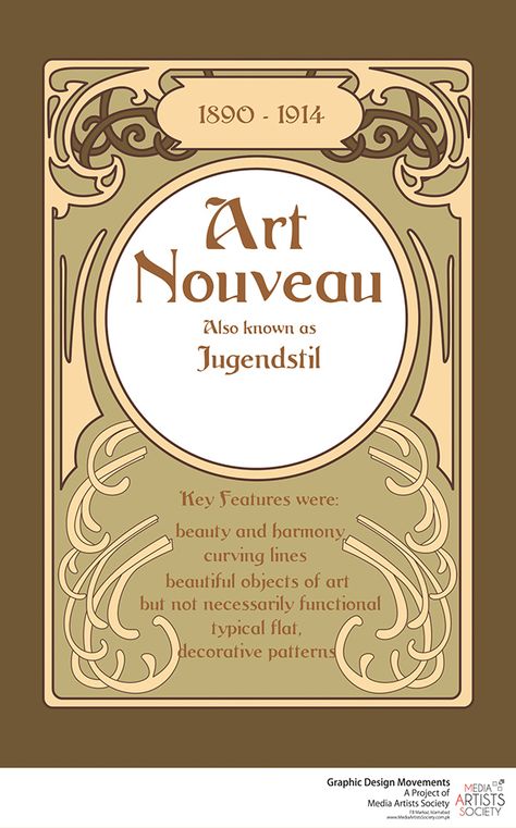 Graphic Design Movements on Behance Art Nouveau Design Graphics, Art Nouveau Poster Design, Art Nouveau Design Illustration, Famous Graphic Design, Art Nouveau Graphic, Art Nouveau Graphic Design, Motifs Art Nouveau, Nouveau Tattoo, Graphic Design Style