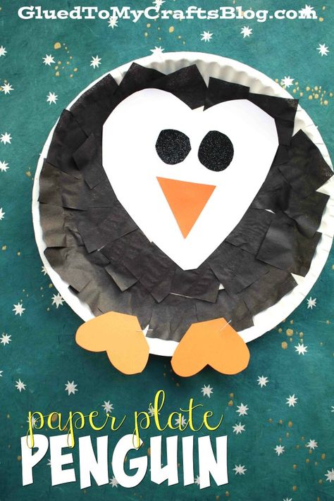 Paper Plate Penguin, Penguin Crafts Preschool, Winter Animal Crafts, Arctic Animals Crafts, Winter Crafts For Toddlers, Penguin Activities, Fun Winter Crafts, Art Project For Kids, Penguin Crafts