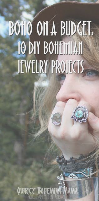 Boho on a Budget: 10 DIY Bohemian Jewelry Projects Diy Boho Rings, Boho Jewelry Diy Bohemian, Boho On A Budget, Bohemian Jewelry Diy, Hippie Jewelry Diy, Boho Bracelets Diy, Bohemian Chic Jewelry, Hippie Crafts, Diy Bohemian