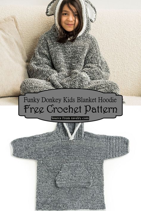 Crochet Donkey, Crochet Kids Clothes, Funky Crochet, Crochet Kids Blanket, Boy Crochet Patterns, Witchy Cat, Boy Crochet, Hood Pattern, Ravelry Crochet