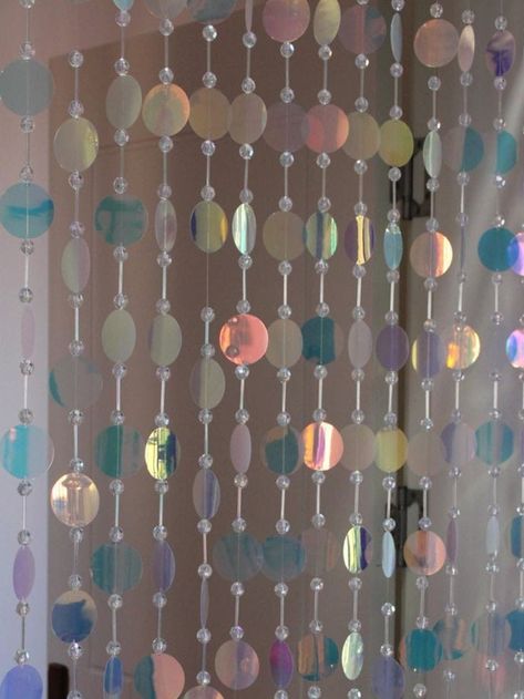 Closet Beads Curtains, Door Beads Curtain, Bead Door Curtain, Beaded Curtains Diy, Decorate Door, Paper Curtain, Bead Door, Door Curtains Diy, Hanging Door Beads