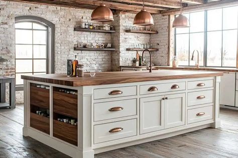 Ready to Transform Your Kitchen? Here Are 50  Gorgeous Island Ideas! Lake House Kitchens Ideas, Lake Kitchen Ideas, Lake House Kitchens, Lake Kitchen, Kitchens Ideas, Lake House Kitchen, Kitchen Island Ideas, Modern Kitchen Island, Lake House Plans