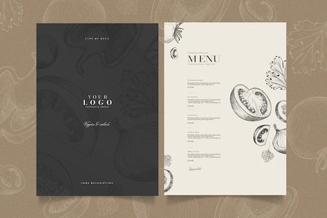 Brochure Restaurant, Illustrator Ideas, Menu Design Layout, Menu Design Inspiration, Menu Illustration, Restaurant Identity, Menu Card Design, Concert Poster Design, Cookbook Design