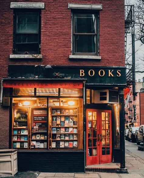 Bookstore Cafe, 카페 인테리어 디자인, Book Cafe, On The Corner, Doors And Windows, West Village, Autumn Cozy, Old Book, Book Nooks