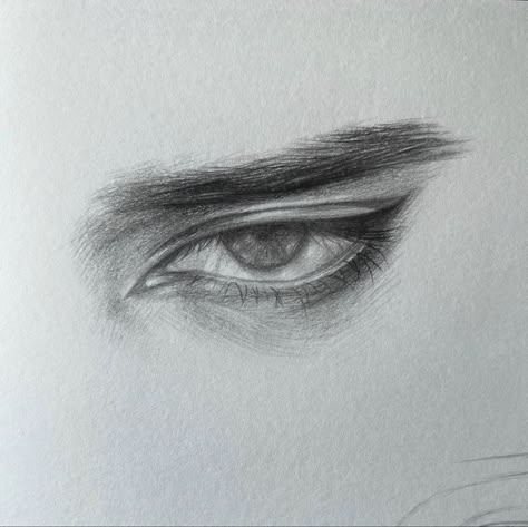 Eye Drawing Emotions, Eyes Drawing Looking Down, Eyes Drawing Looking Up, Eye Sketch Ideas, Eye Drawings Sketches, Art Sketches Eyes, Sketches Objects, Pencil Shading Art, Pencil Drawing Eyes