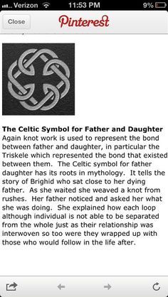 celtic+symbol+for+father+and+daughter | Celtic symbol for father and daughter More Dads Love, Celtic Tattoo Designs, Father Daughter Tattoos, Father Tattoos, Irish Tattoos, Celtic Symbol, Celtic Tattoo, Dad Tattoos