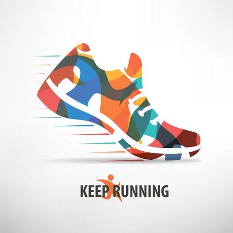 Sneaker for running and jogging sports Royalty Free Vector Running Shoes Illustration, Runner Illustration, Sports Vector, Shoes Illustration, Shoe Image, Running Trainers, Cartoon Stickers, Bees Knees, Trail Running