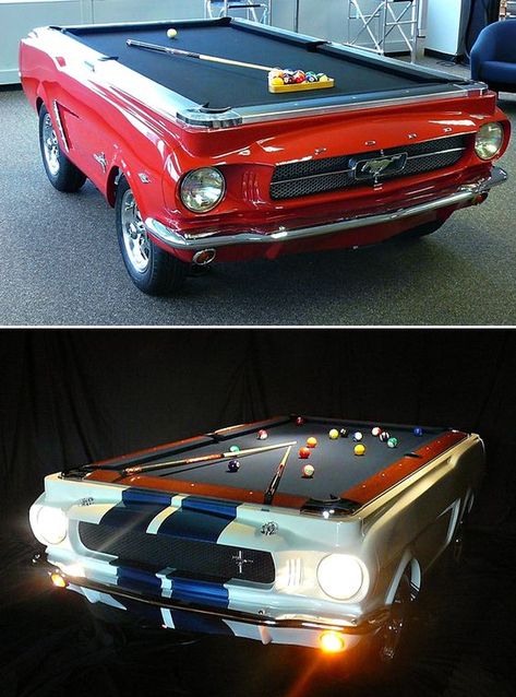 Feminine Apartment, Man Home Decor, Mustang 65, 65 Mustang, Ultimate Man Cave, Recreational Room, Car Part Furniture, Automotive Furniture, Car Furniture