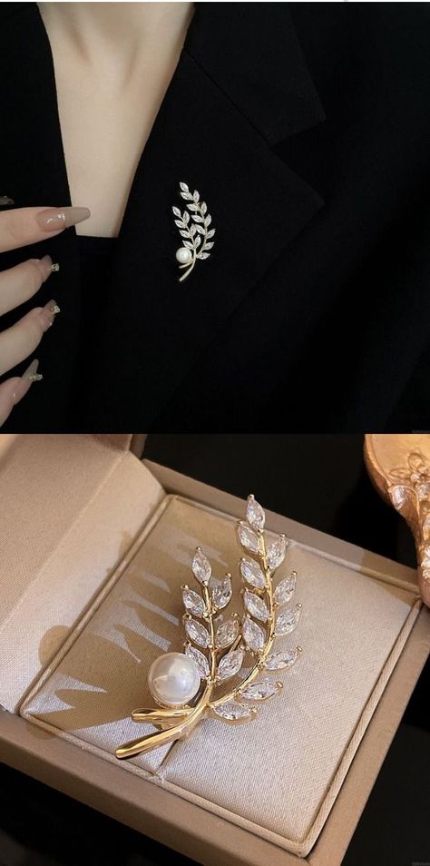 Elegant Pearl Zircon Wheat Ear Brooch Sweater Pins Corsage Blazer Accessories Anti-emptied Brooch Blazer Accessories, Sweater Pin, Blazers For Men, Big Sale, Hair Tutorial, Wheat, Brooch Pin, Blazer, Pins