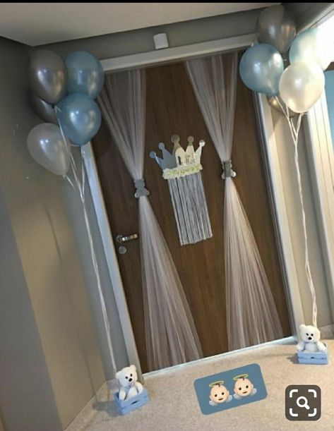 Hospital Decoration, Welcome Home Decorations, Baby Boy Decorations, Baby Deco, Idee Babyshower, Baby Door, Baby Shower Deco, Welcome Home Baby, Girl Baby Shower Decorations