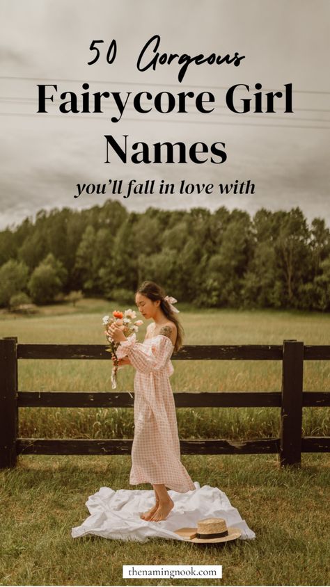 Need the perfect magical baby girl name inspired with an earthy aesthetic? Discover our list of 40 whimsical fairycore girl name ideas. For a unique girl name that’s rarely used, scroll through our fairycore girl names. Pretty girl names, uncommon girl names, unique girl names, cottagecore girl names Cottage Core Names, Names For Redheads, Mystical Girl Names, Baby Gurl Names, Girl Names Uncommon, Earthy Girl Names, Names Unique Girl, Traditional Baby Girl Names, Pixie Names