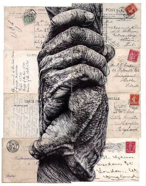 Mark Powell art on Instagram: "Ballpoint pen drawings on antique ephemera" Mark Powell Art, A Level Art Ideas, Power Gcse Art, Connections Artwork, Power Art Gcse, Metaphysics Art, Gcse Identity, A Level Art Themes, Connections Art