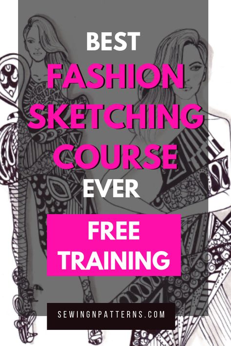 Free Online Fashion Design Course, Website Fashion Design, Free Fashion Design Course, How To Draw Fashion Sketches, Draw Fashion Sketches, Fashion Design Course, Designer Sketches, Design Your Own Clothes, Fashion Design Inspiration